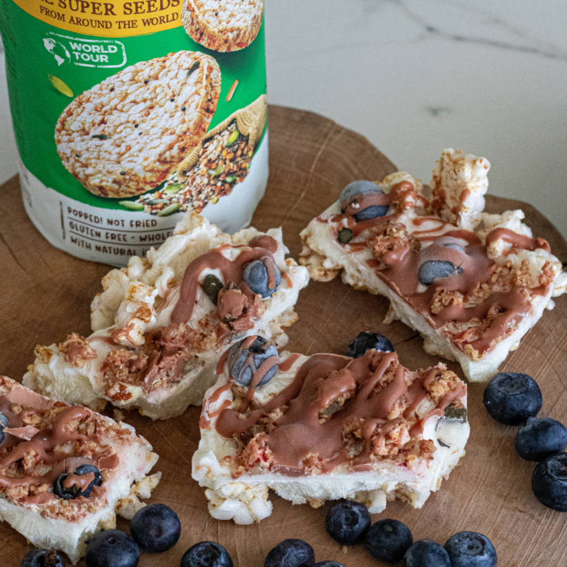Chocolate & Blueberry ice rice bars