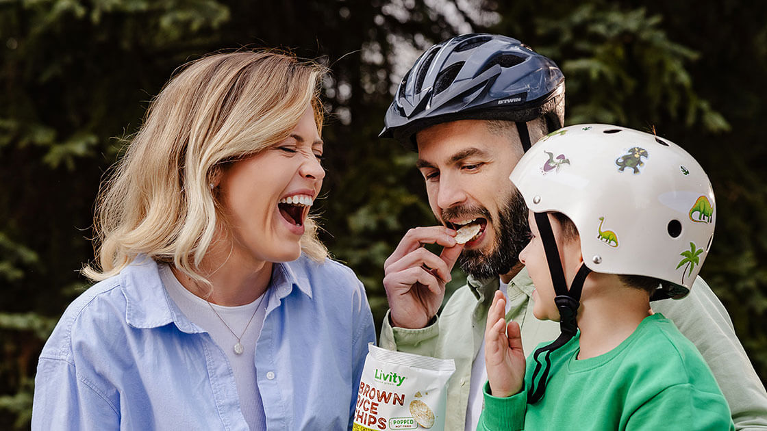 Livity rice chips... Snack, feel good
